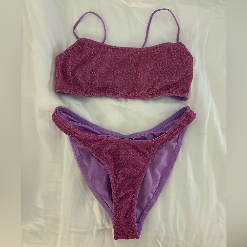 TRIANGL purple glittery bikini